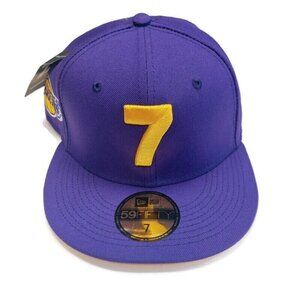 59Fifty Size 7 New Era x Compound 7 Los Angeles Lakers Fitted Hat Cap Purple